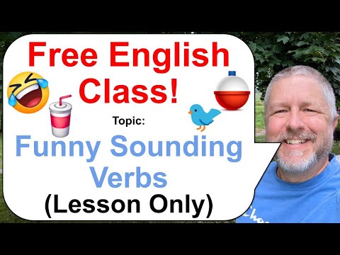 Let's Learn English! Topic: Funny Sounding Verbs! 🐦🤣🥊 (Lesson Only)