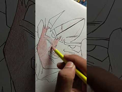 Draw Goku #viral #anime #db #drawing #dtagonballsuper #goku #buu #zenitsudrawing #art