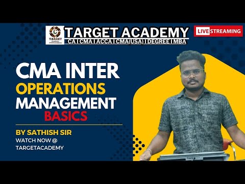 CA CMA OPERATIONAL MANAGEMENT GROUP 02 JOB ALLOCATION LEC 1#education #cma #cmainstitute #motivation