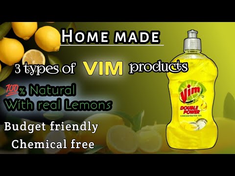 How to make vim at home//with 100% real Lemons//vim making in 3 ways//Surya's food and beauty