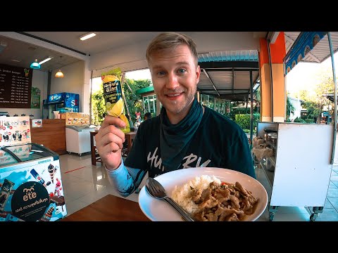 Street Food Tour on Motorbike Across THAILAND's Gasoline Stations