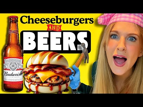 Irish Girl Tries American Beer and Barbecue Cheeseburgers – A Cooking Taste Test Adventure!