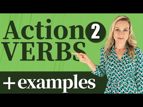 Learn 25 COMMON ACTION VERBS in English with sample sentences 2 | Learn basic English