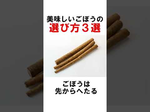 美味しいごぼうの選び方３選