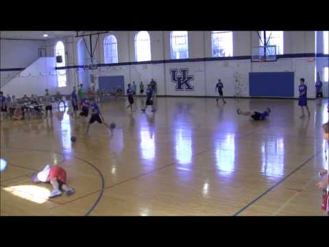 Amazing dodgeball headshot! Knocks player out of mid air during college dodgeball game! NCDA 2011