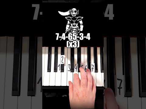 Spear of Justice Undertale Piano Tutorial #shorts