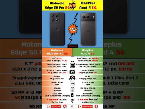 Motorola Edge 50 Pro 5G vs OnePlus Nord 4 5G | Short Comparison #shorts