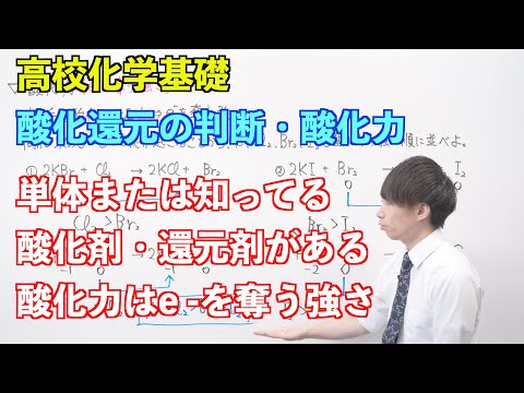 【高校化学基礎】酸化還元反応④ ～酸化還元の判断・酸化力〜