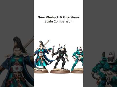 New Aeldari GUARDIANS & WARLOCKS Scale Comparison (Eldar Review) #shorts