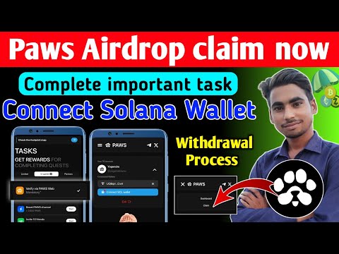 Paws Verify via paws web। Connect Solana Wallet problem। how to verify via paws web। Paws airdrop