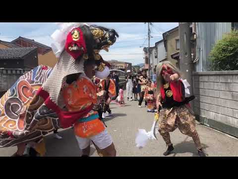 富山県射水市新湊獅子舞2018【北長徳寺】