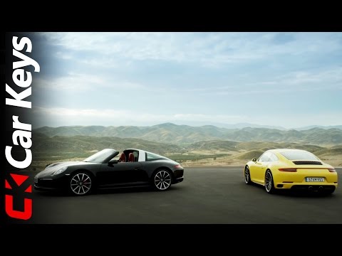 Porsche 911 Carrera 4 and Targa 4 being driven flat out