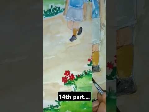 Watercolor painting for beginners|| water coloring painting tutorial|| #shorts #ytshorts #art