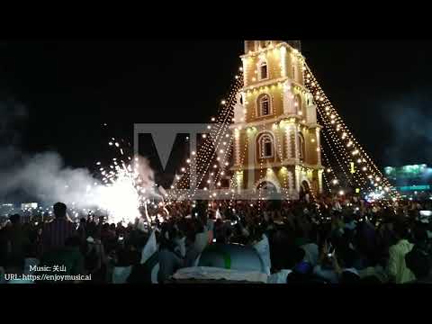 14 August celebrations and fire works 2021.crowded roads.