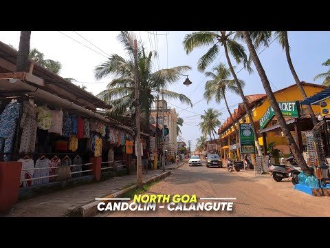 Candolim to Calangute - North Goa Market Driving Tour - 4K