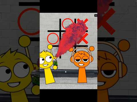 POV Orange and Yellow are playing tic-tac-toe | Incredibox Sprunki