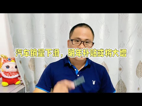 汽车销量持续下滑，明年各种补贴或将大增，买车会更便宜