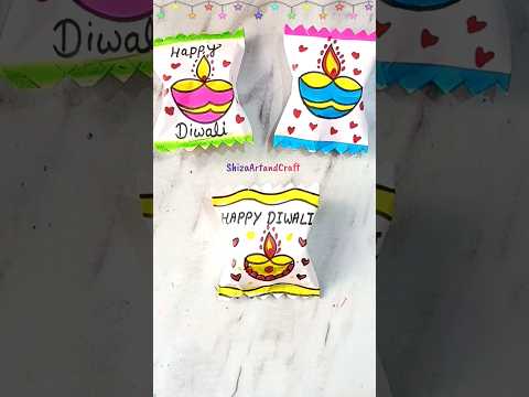 Cute 😘 Diwali card making 🪔 Gift idea for diwali 🎇 #shorts #trending #viral #diwali #diy #card