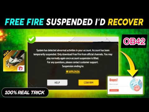 How To Recover Free Fire Suspended Account | Ff Suspended Id Recover 100%| Freefire Id Unban Trick🔥