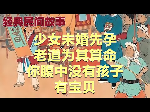 民间故事：少女未婚先孕，老道为其算命：你腹中没有孩子，有宝贝#故事