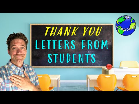 Thank You Letters From Students