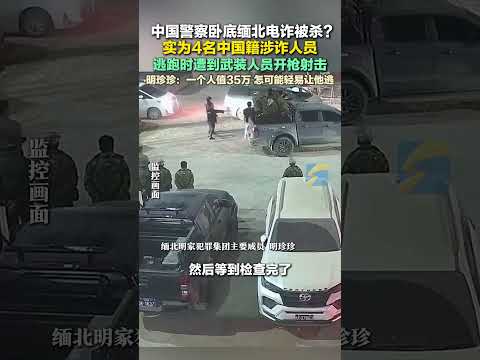 中國警察臥底緬北電詐被殺？實為4名中國籍涉詐人員，逃跑時遭到武裝人員開槍射擊。明珍珍：一個人值35萬、45萬，怎么可能輕易讓他逃跑。#電詐  #緬北