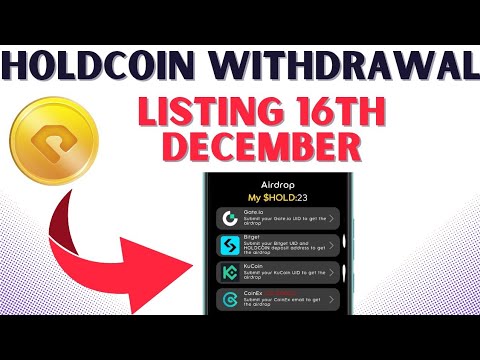 HOLDCOIN WITHDRAWAL TO EXCHANGES #holdcoin #listing #airdrop