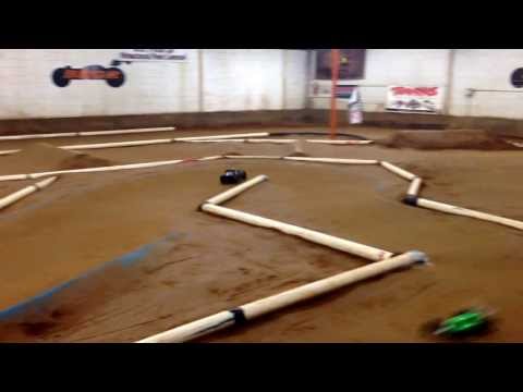 Mason putting in practice laps on the RC track