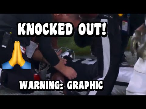 Amik Robertson KNOCKED OUT 😨 Raiders Vs Jets 2023 highlights