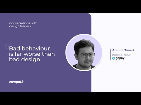 'Advice for newly turned design leaders' ft Abhinit Tiwari