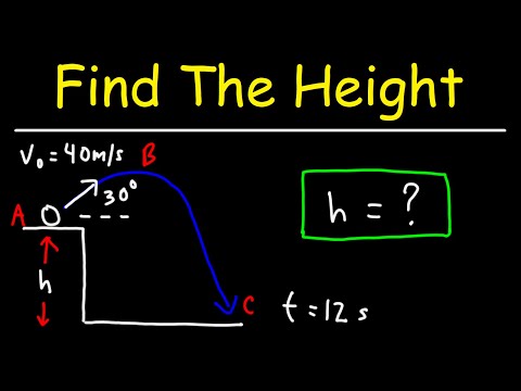 Projectile Motion - How to Find the Height of the Cliff - Physics