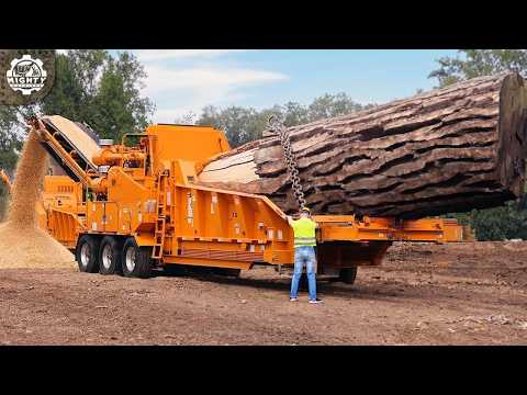 Biggest Wood Chipper Cutting Splitting Machines | Powerful Sawmill Processing Machinery!