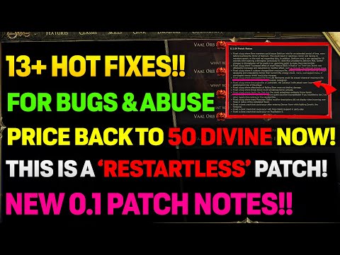 13 NEW POE 2 Hot Fixes In 0.1.0f Patch Notes (Restartless) | POE 2 Devs Are Back!!