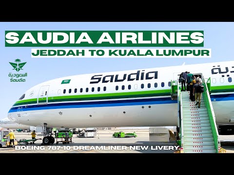 SAUDIA AIRLINES 🇸🇦 Jeddah to Kuala Lumpur 🇲🇾 BOEING 787-10 Dreamliner Economy Class [4K] السعودية