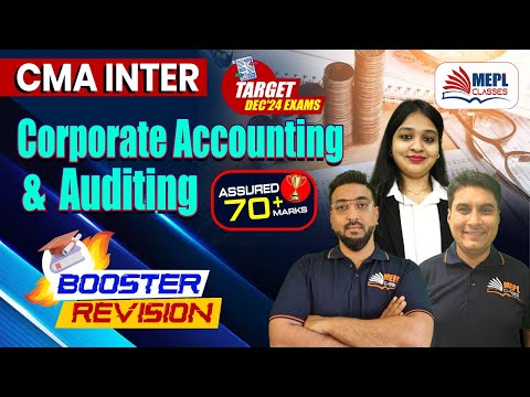 CMA Inter | Corporate Accounting & Auditing - Booster Revision 🔥| MEPL Classes