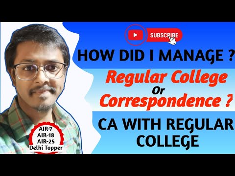 Regular College or Correspondence | How to Manage CA with Regular College #icai #icsi #icmai #ca #cs