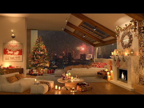 Christmas Jazz Comfort 2025 🎄 4K Cozy Bedroom with Relaxing Melodies for Calm & Focus