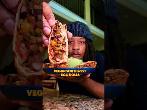 Vegan Southwest Egg Rolls #youtubeshorts #plantbased #veganrecipes #cooking #easyrecipe #plantbased