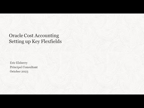 Setting up Costing Key Flexfields in Oracle Cloud Cost Accounting