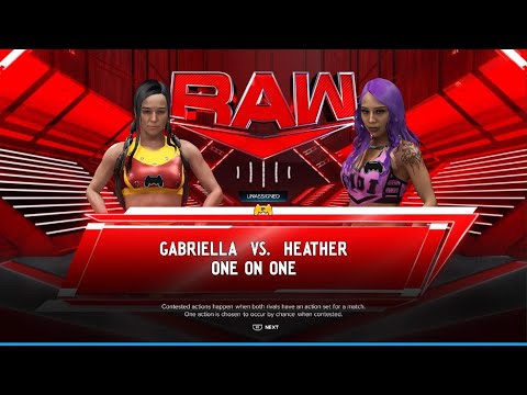 WWE 2K24 - AWA Monday night dawn: Gabriella vs Heather