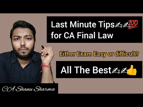 Ca Final Law/DT/IDT May 23 Last Moments Exams tips ✍🏻Either paper is difficult or easy?All the Best💯