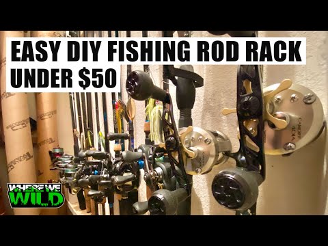 EASY DIY - Fishing Rod Rack - UNDER $50!