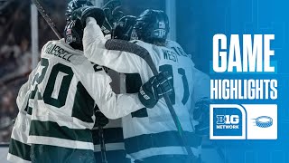 Michigan State vs. Wisconsin | Highlights | Big ten Hockey | 01/04/2025