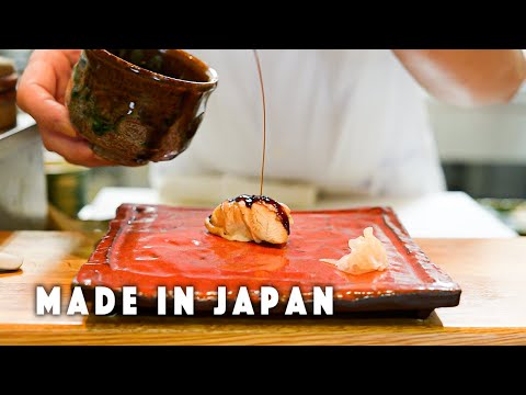 穴子 -Eel- Master chef shows crazy technique!! Best Conger eel Sushi in Osaka.