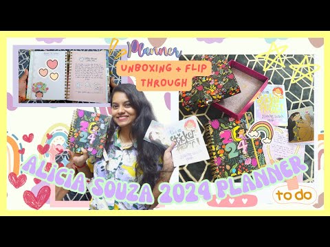 Unboxing ALICIA SOUZA 2024 Planner 📝🎀🖊 | Flip through, review & comparison 🦋