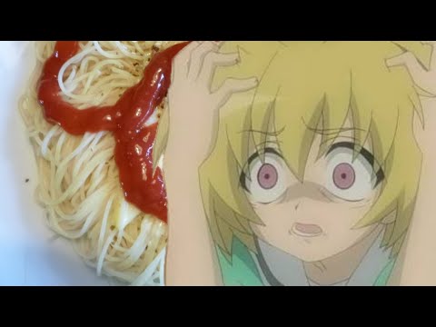 Satako tries to forgetti about Heinz on spaghetti!