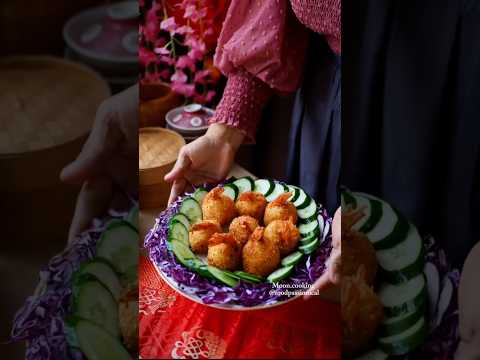 Crispy & Soft Inside Golden Shrimp Balls #food #lunarnewyear #recipe #asiandishes