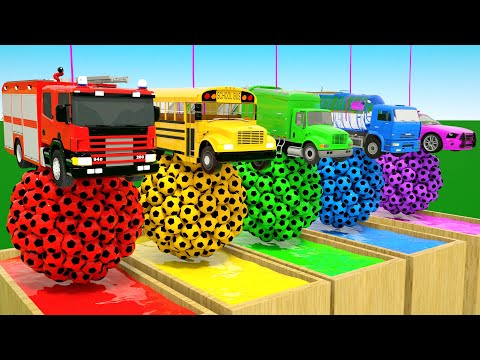 "🦈 Baby Shark & 🚍 Wheels on the Bus with 🎨 Toys and Slides! and 🚒" Baby Nursery Rhymes & Kids Songs