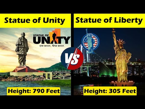 Statue of Unity VS Statue of Liberty Comparison in Hindi #shorts #short