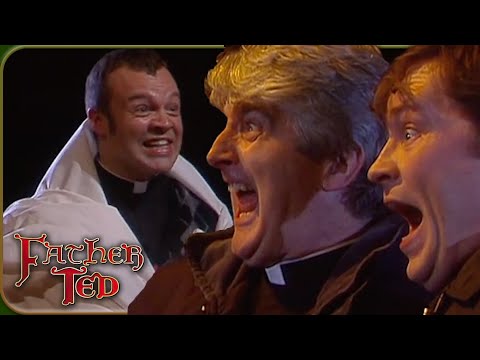 Ted and Dougal Get Stuck In The Caves | Father Ted | Hat Trick Comedy